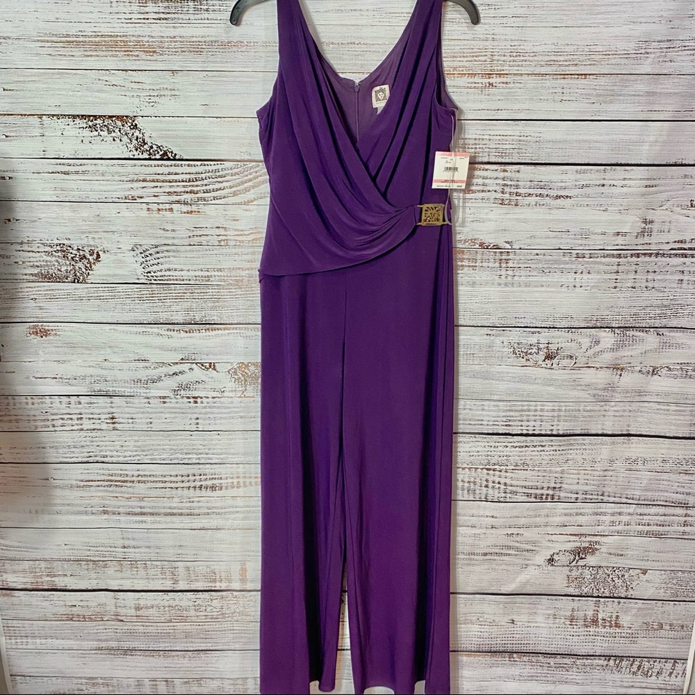 ANNE KLEIN PURPLE NWT JUMPSUIT